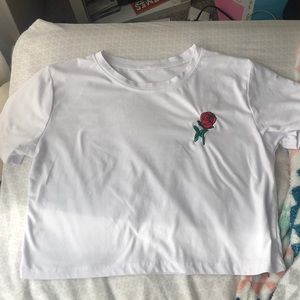 Forever 21 rose crop top